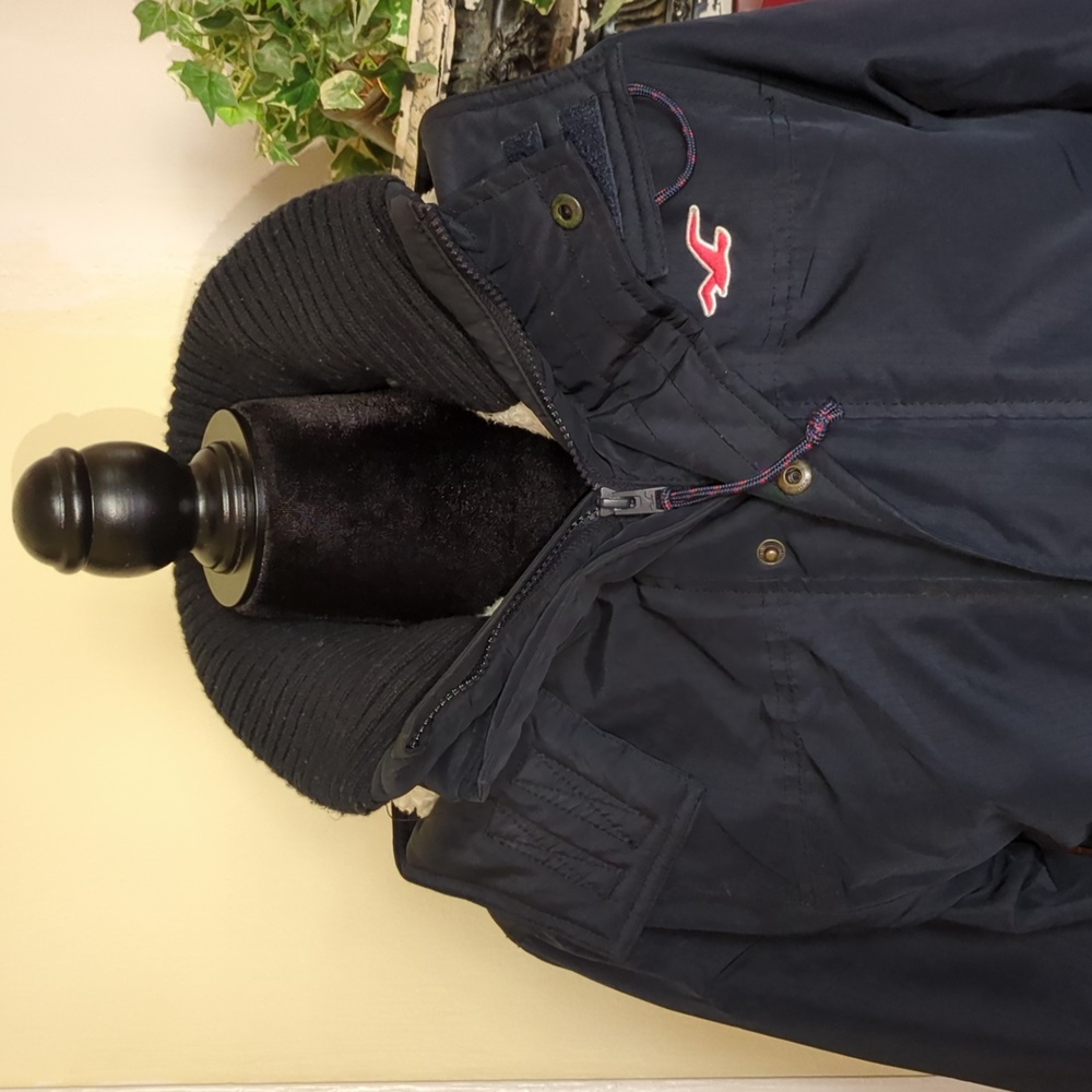 Hollister Navy Ski Ladies Jacket with High Collar - Picture 3 of 10